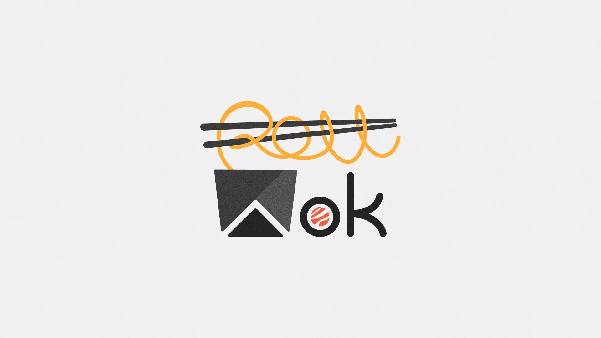 Разработка логотипа суши-бара «Roll Wok Club» в Иланском