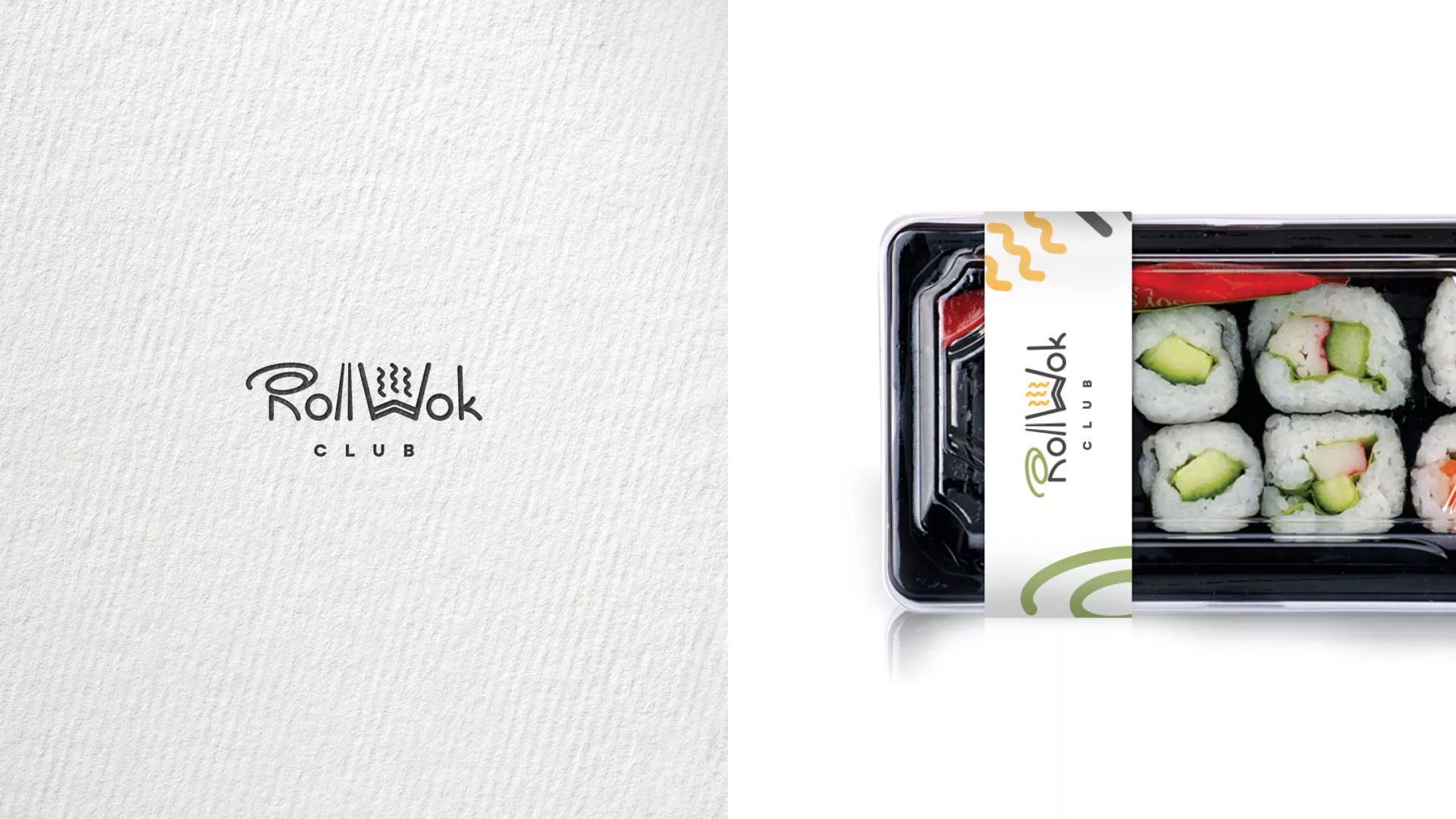 Разработка логотипа и фирменного стиля суши-бара «Roll Wok Club» в Иланском