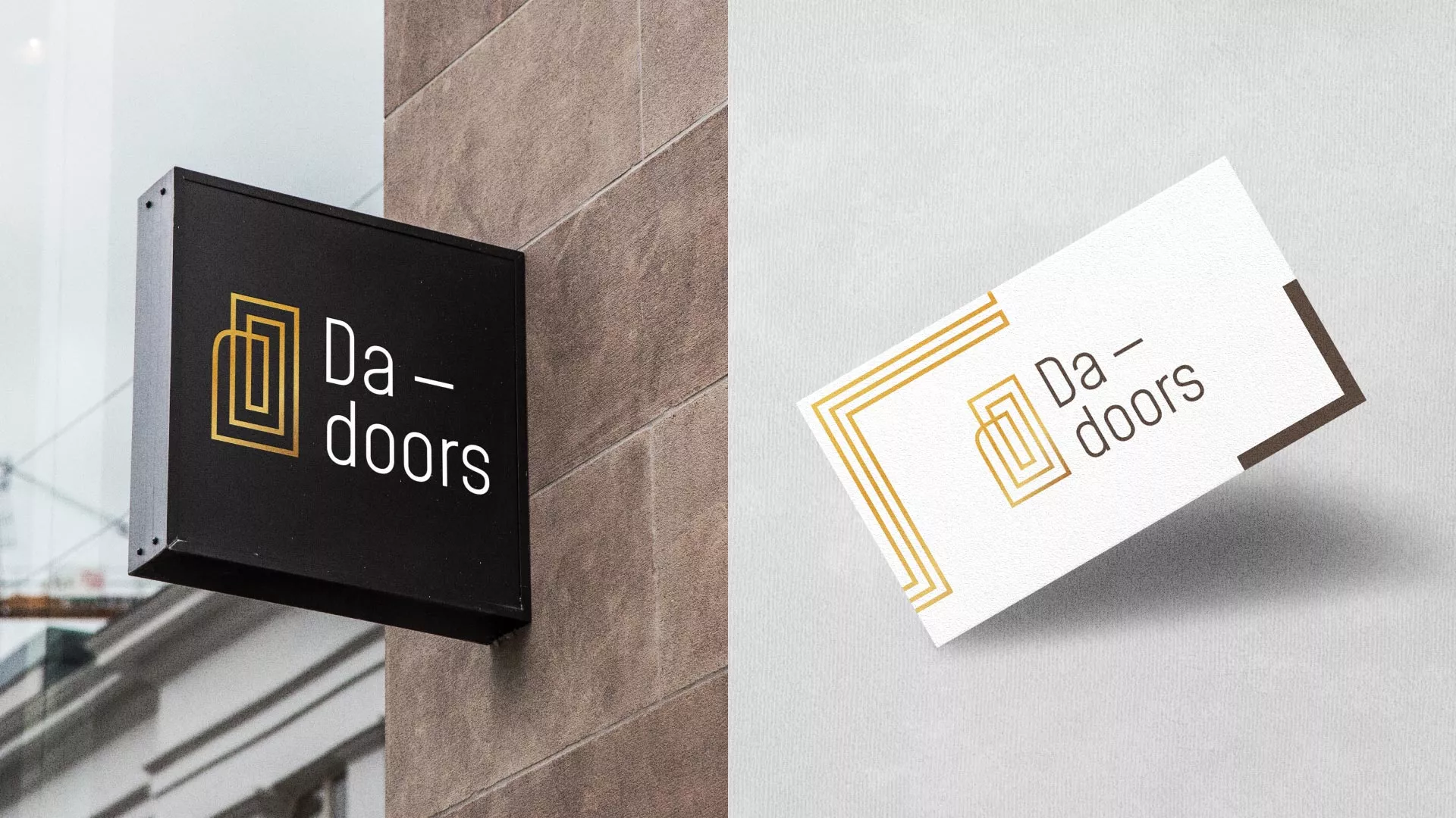 Разработка логотипа для компании «DA-DOORS» в Иланском